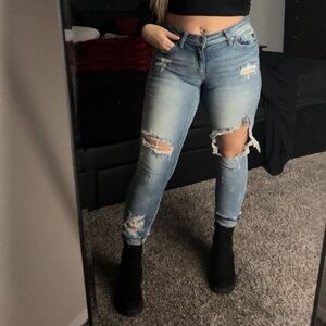 KanCan Light Blue Distressed Skinny Jeans